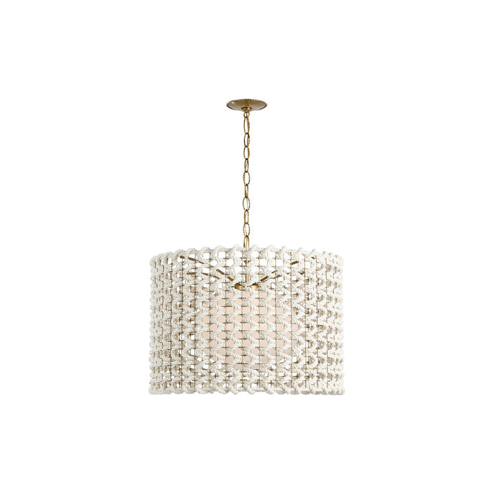 Catania Pendant Light in Antique-Burnished Brass (30-Inch).