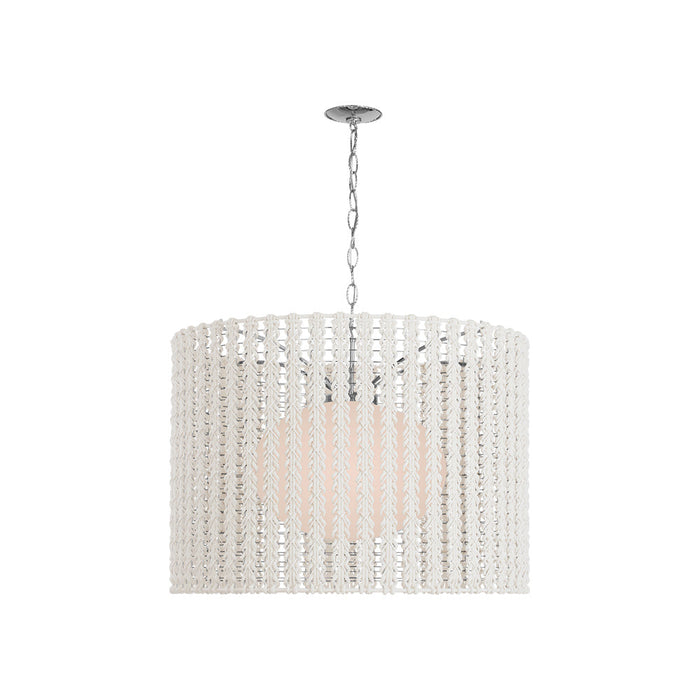 Catania Pendant Light in Polished Nickel (39.25-Inch).