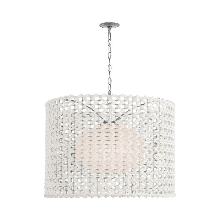 Catania Pendant Light in Polished Nickel (40-Inch).