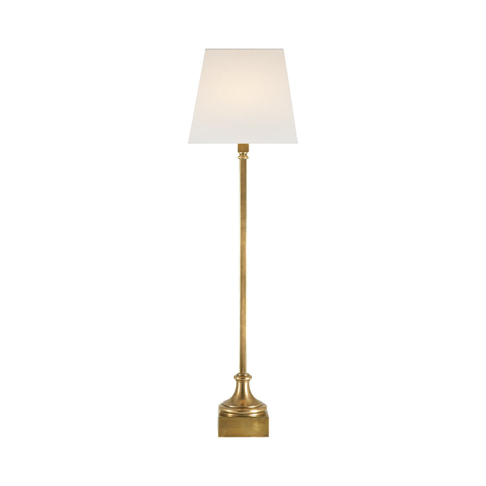 Cawdor Table Lamp in Antique-Burnished Brass.