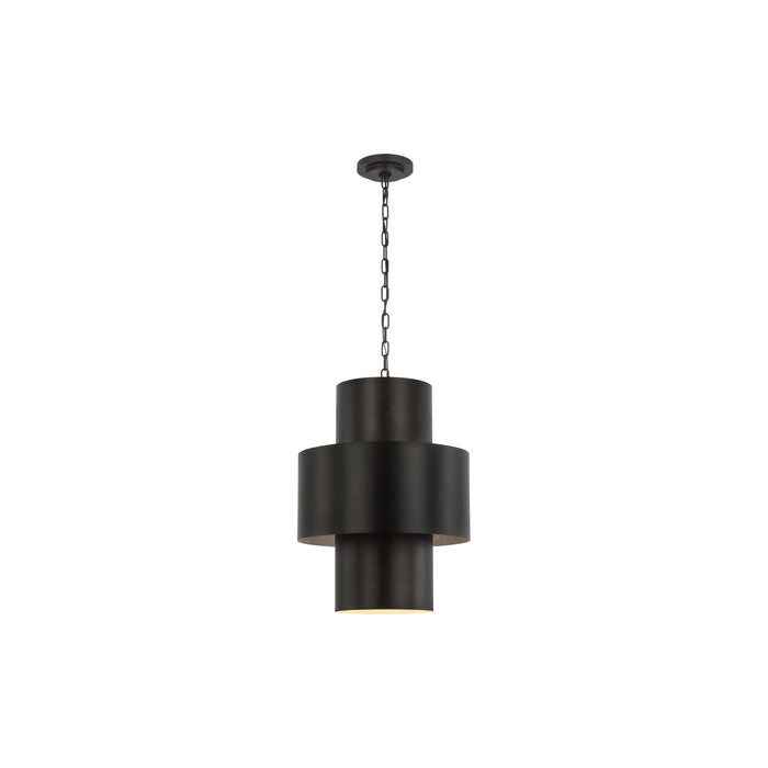 Chalmette Pendant Light in Aged Iron (16-Inch).