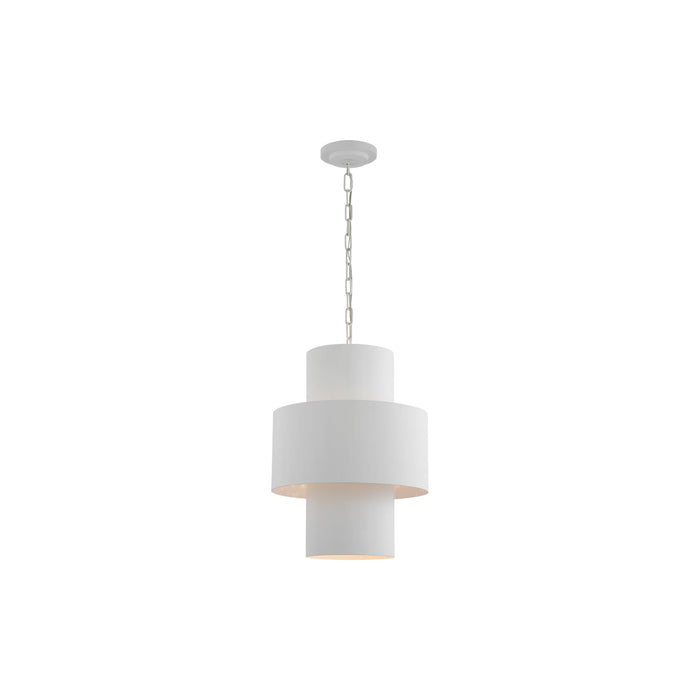 Chalmette Pendant Light in Plaster White (16-Inch).