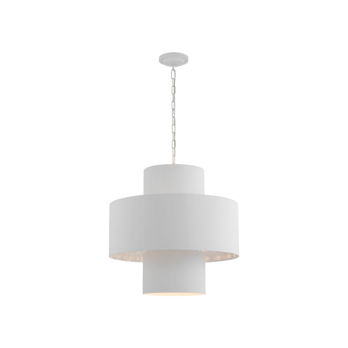 Chalmette Pendant Light in Plaster White (25-Inch).