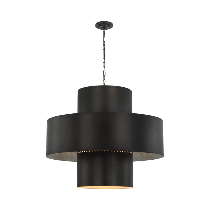 Chalmette Pendant Light in Aged Iron (37.75-Inch).