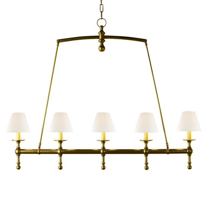 Classic Linear Chandelier in Detail.