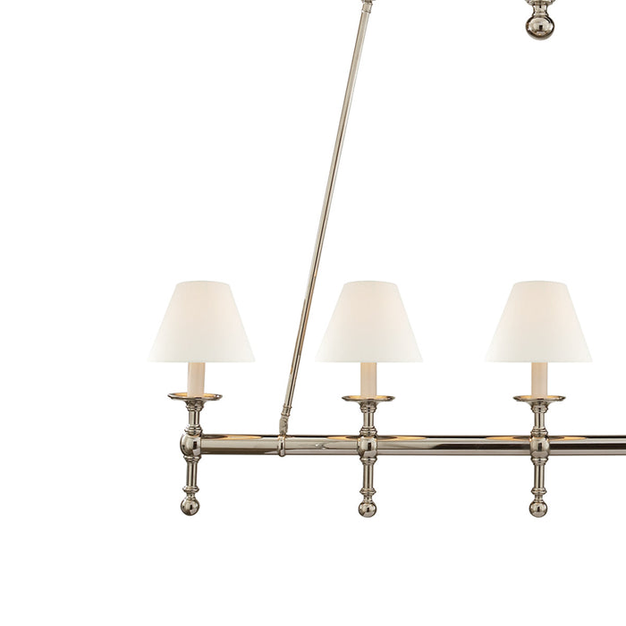 Classic Linear Chandelier in Detail.