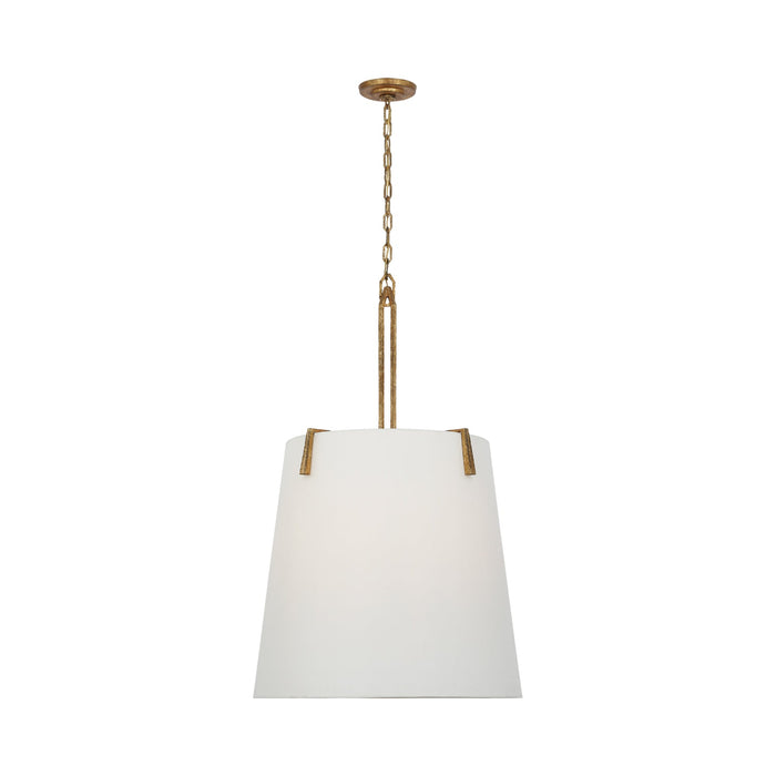 Clifford Pendant Light in Gilded Iron (24.5-Inch).