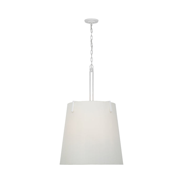 Clifford Pendant Light in Plaster White (24.5-Inch).