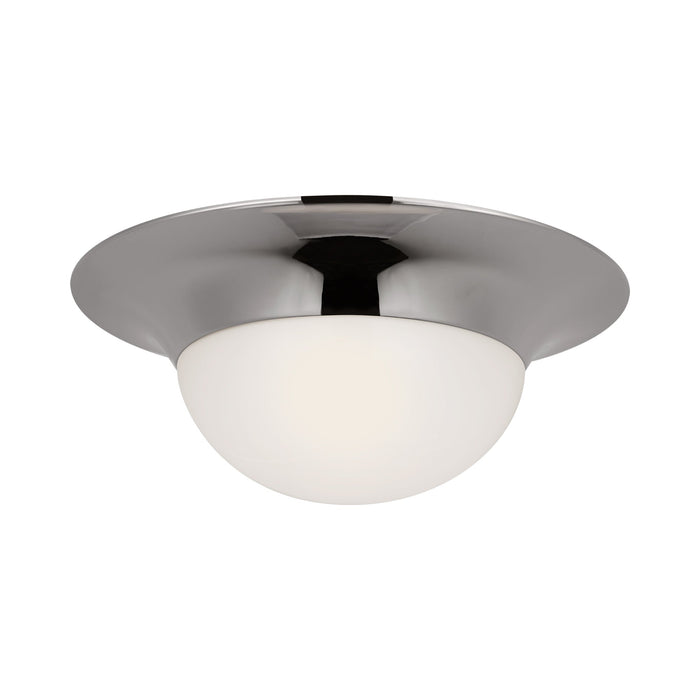 Cluny LED Flush Mount Ceiling Light in Polished Nickel (24-Inch).