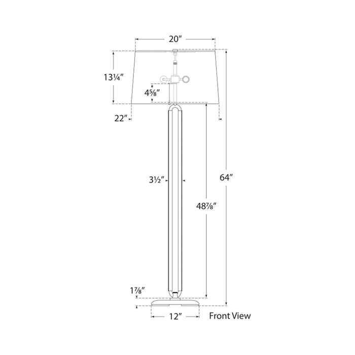 Cody Floor Lamp - line drawing.