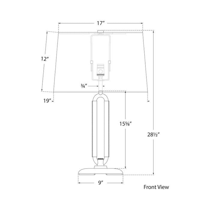 Cody Table Lamp - line drawing.