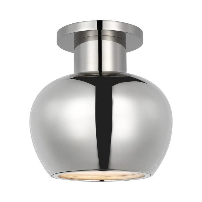 Comtesse LED Flush Mount Ceiling Light in Polished Nickel.