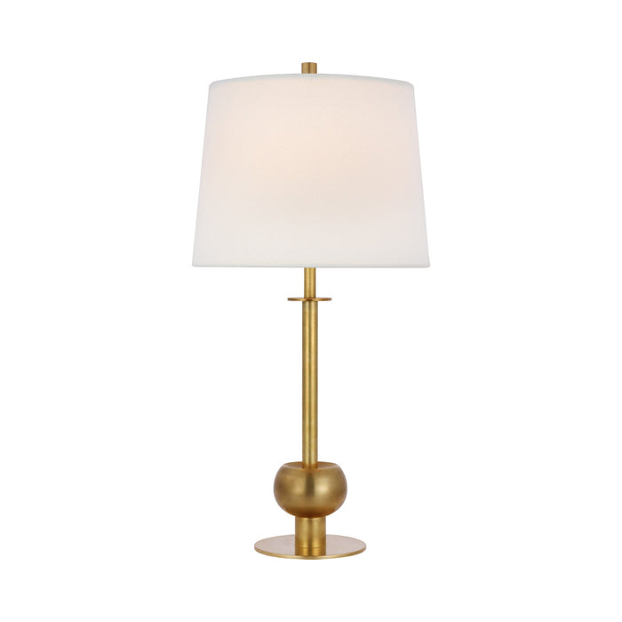 Comtesse Table Lamp in Hand-Rubbed Antique Brass.