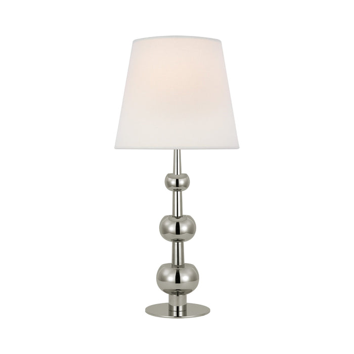 Comtesse Triple Table Lamp in Polished Nickel.