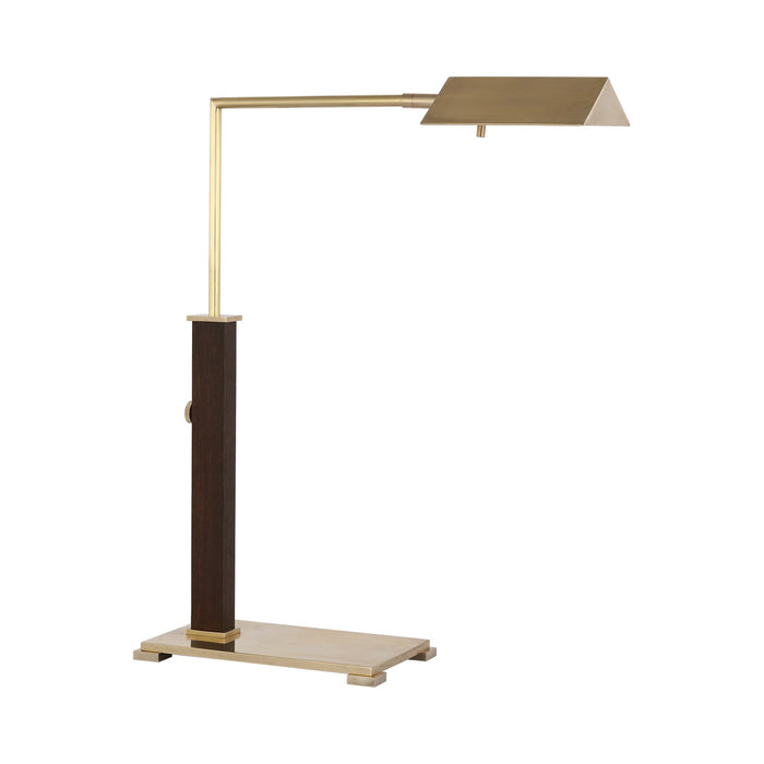 Copse Table Lamp in Antique Brass/Dark Walnut.