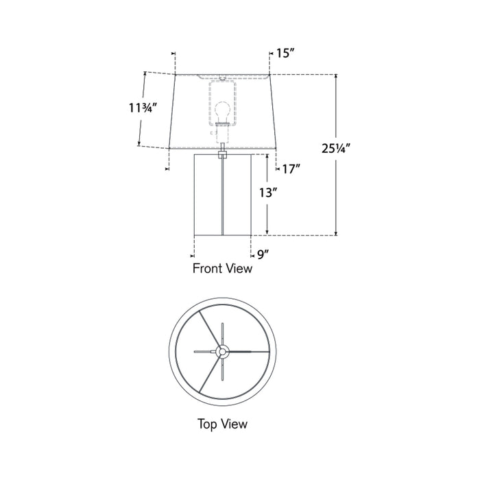 Costes Table Lamp - line drawing.