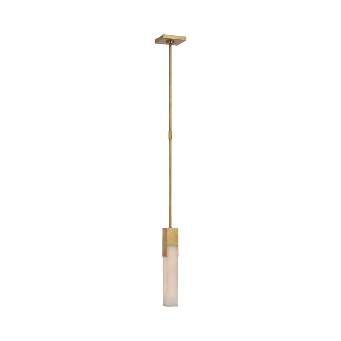 Covet Mini Pendant Light in Antique-Burnished Brass.