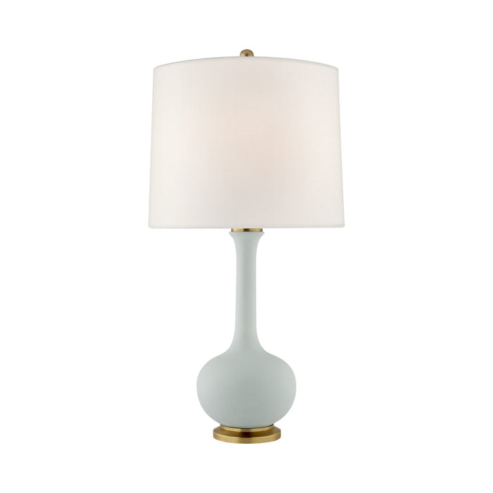 Coy Table Lamp in Matte Sky Blue.