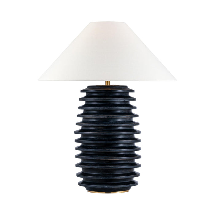 Crenelle Table Lamp in Ebonized Oak (Large).