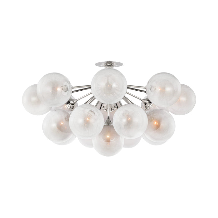 Cristol Semi Flush Mount Ceiling Light in Polished Nickel.