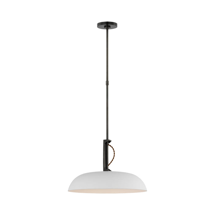 Cyrus LED Pendant Light in Bronze/White.