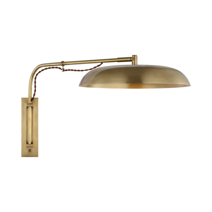 Cyrus LED Wall Light in Hand-Rubbed Antique Brass.