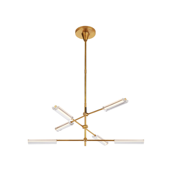 Daley LED Chandelier in Natural Brass (Medium).