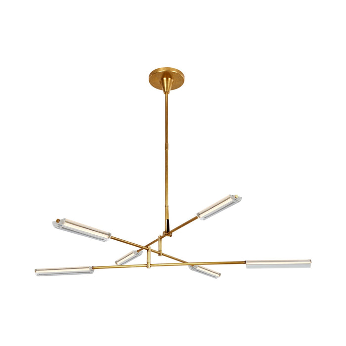 Daley LED Chandelier in Natural Brass (Large).