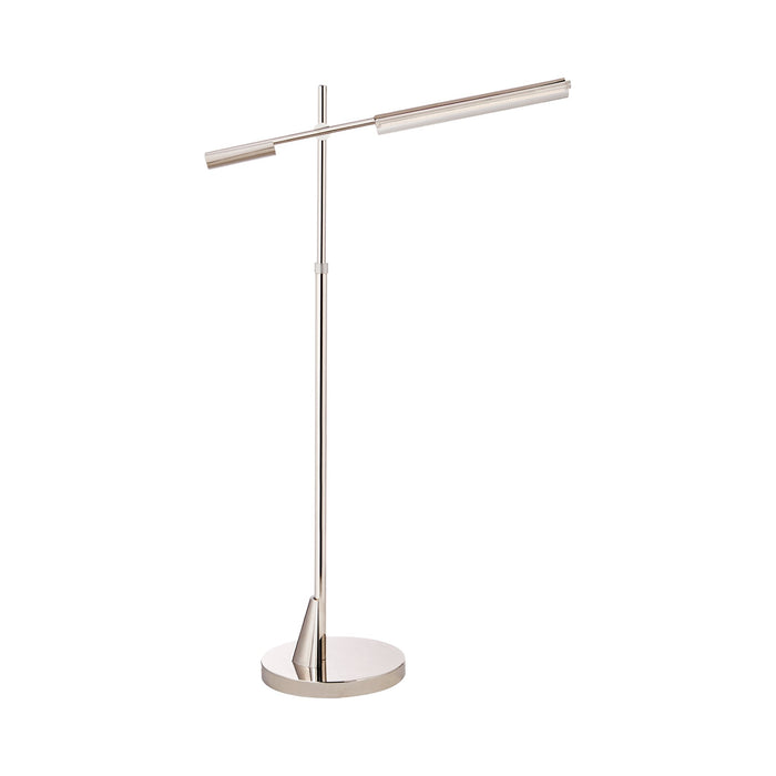 Daley LED Floor Lamp in Polished Nickel.