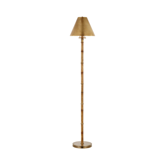 Dalfern Floor Lamp in Waxed Bamboo/Natural Brass (Natural Brass).