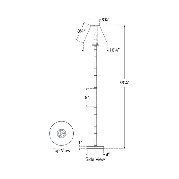 Dalfern Floor Lamp - line drawing.