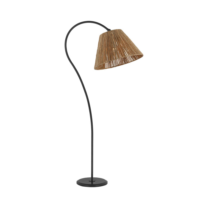 Dume Floor Lamp in Aged Iron (Natural Abaca).