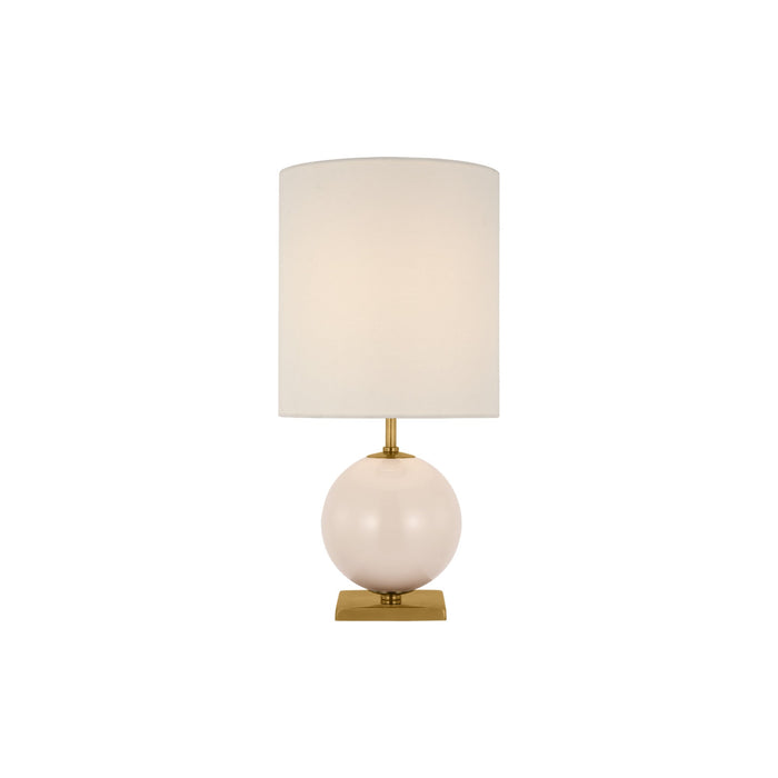 Elsie Table Lamp in Blush/Cream Linen(Medium).