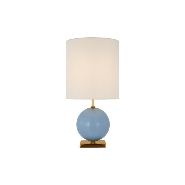 Elsie Table Lamp in Blue/Cream Linen(Medium).