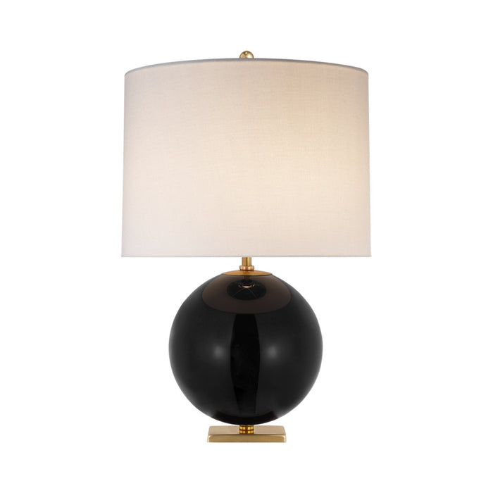 Elsie Table Lamp in Black/Cream Linen(Large).