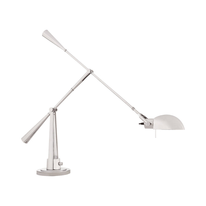 Equilibrium Table Lamp in Polished Nickel.