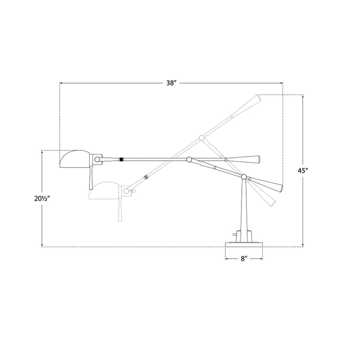 Equilibrium Table Lamp - line drawing.