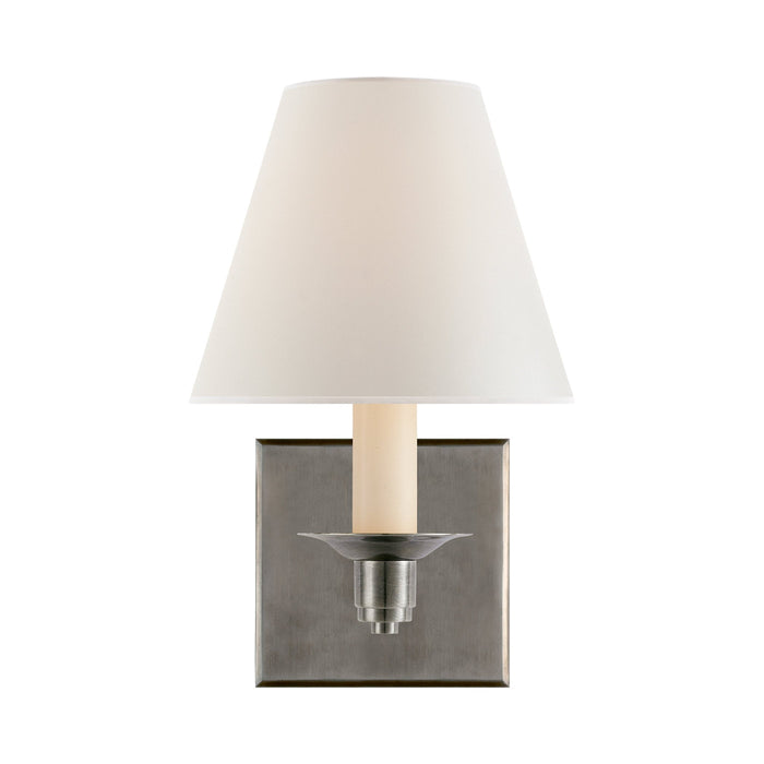 Evans Wall Light in Antique Nickel (1-Light/Square).