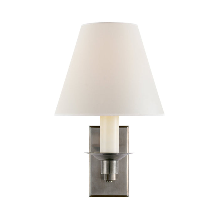 Evans Wall Light in Antique Nickel (1-Light/Rectangle).