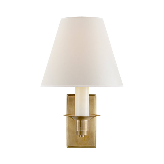 Evans Wall Light in Natural Brass (1-Light/Rectangle).