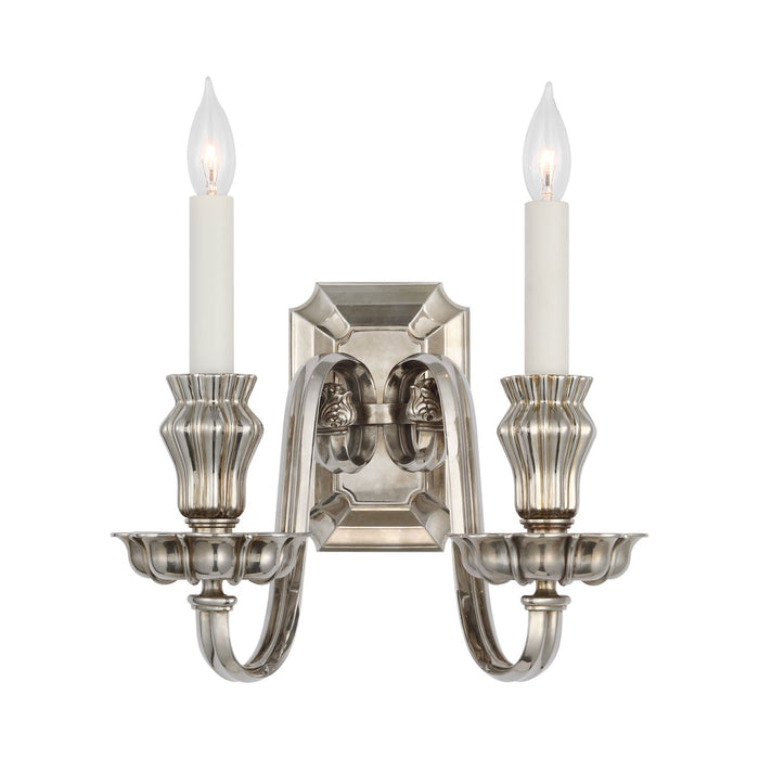 Falaise Wall Light in Butler's Silver (2-Light).