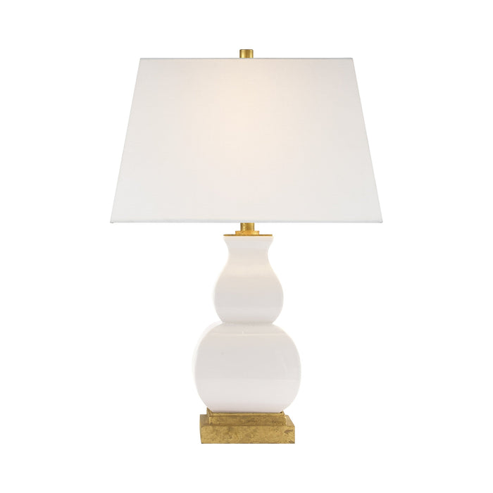 Fang Table Lamp in Ivory Crackle Ceramic.