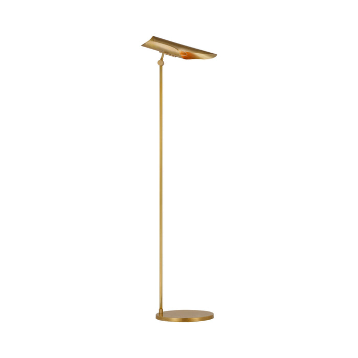 Flore Floor Lamp in Soft Brass.