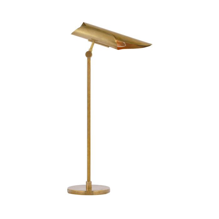 Flore Table Lamp in Soft Brass.