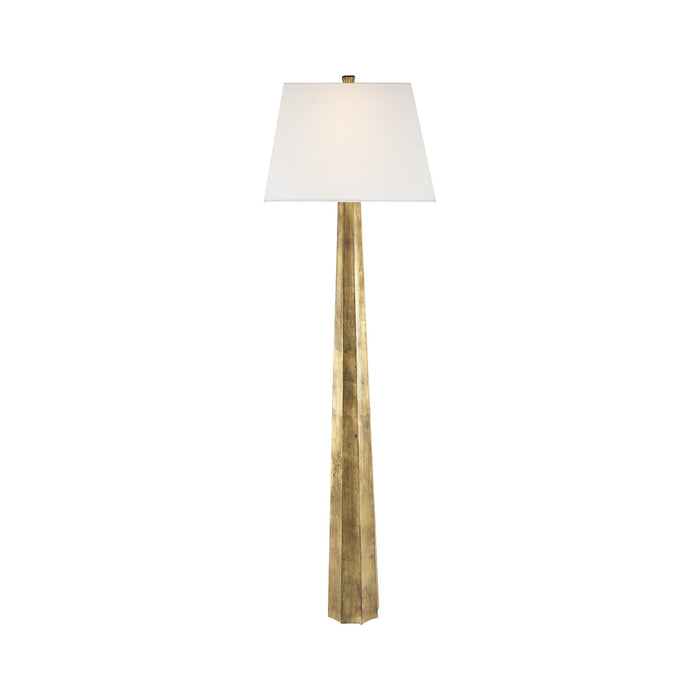 Fluted Spire Floor Lamp in Gilded Iron.