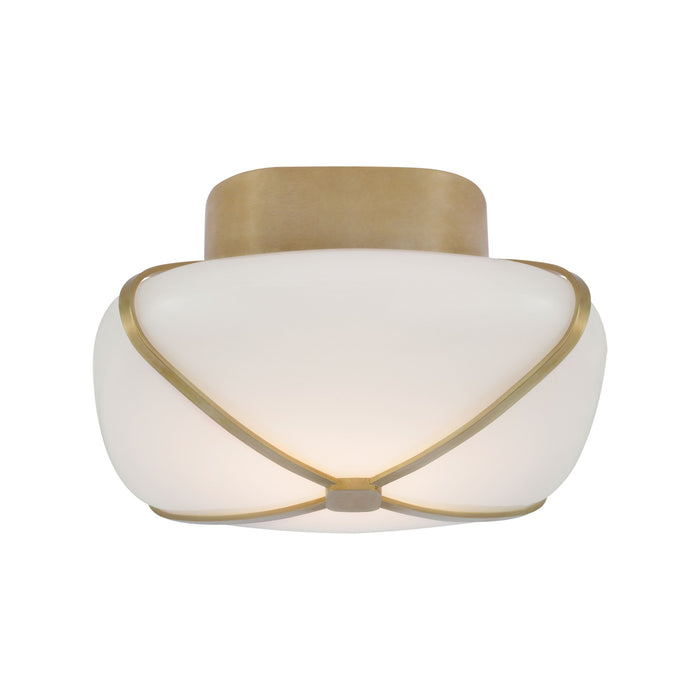 Fondant LED Flush Mount Ceiling Light in Soft Brass (7.75-Inch).