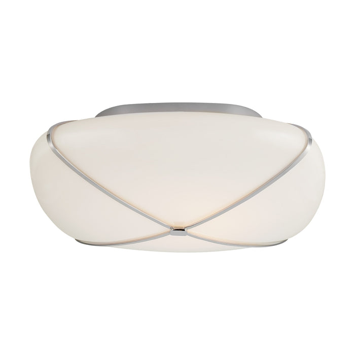 Fondant LED Flush Mount Ceiling Light in Polished Nickel (14.25-Inch).