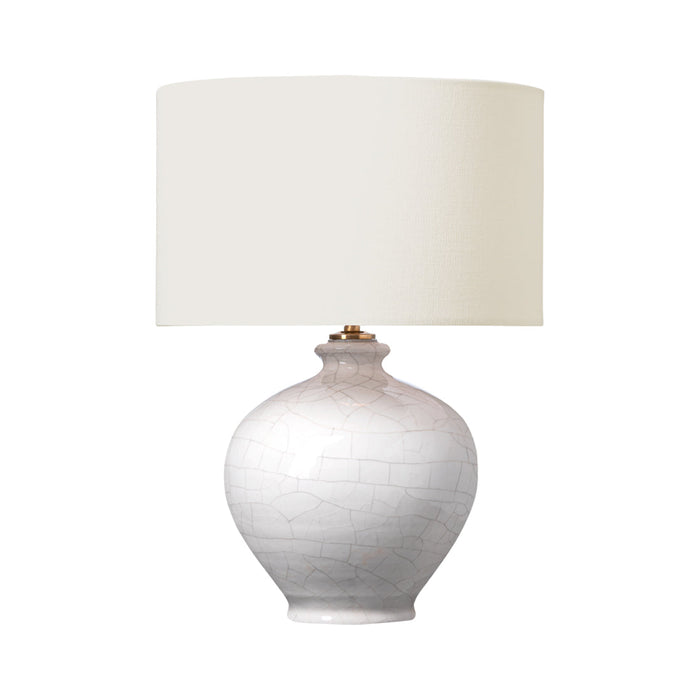 Gaios LED Table Lamp in Crackled Ivory.