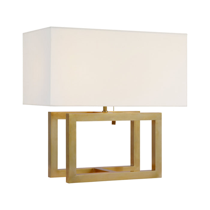 Galerie Table Lamp in Hand-Rubbed Antique Brass.