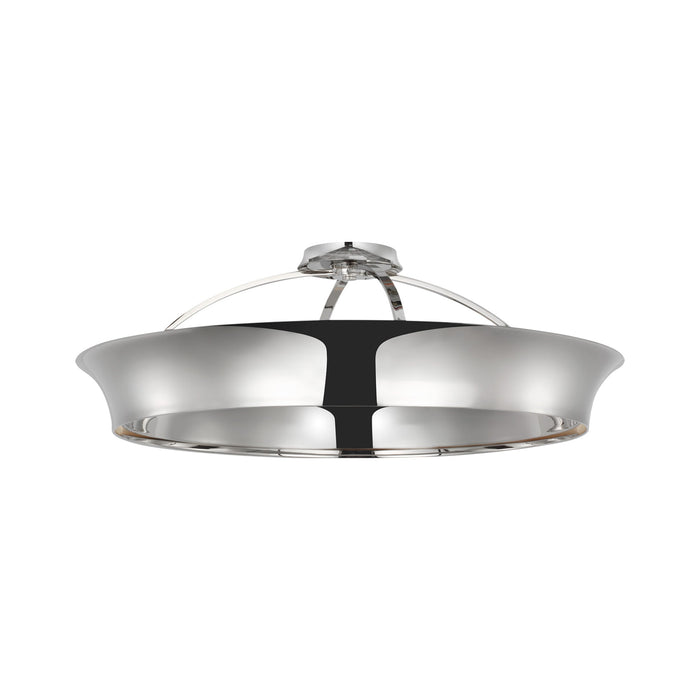 Garland LED Flush Mount Ceiling Light in Polished Nickel (30-Inch).